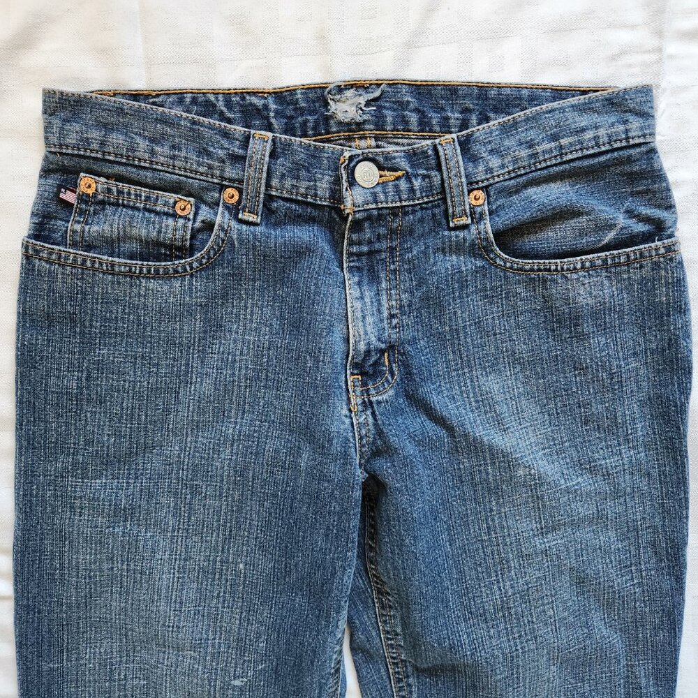 Vintage Polo Jeans Co Ralph Lauren Pants Boys Size 4 Denim Straight Leg Blue - Picture 2 of 9